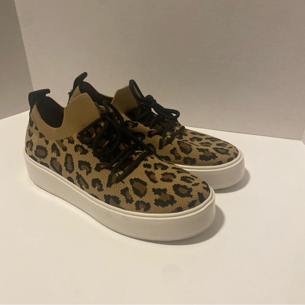 Steve Madden Brixie Leopard Platform‎ Sneaker Women's 8.5 Preowned Excellent